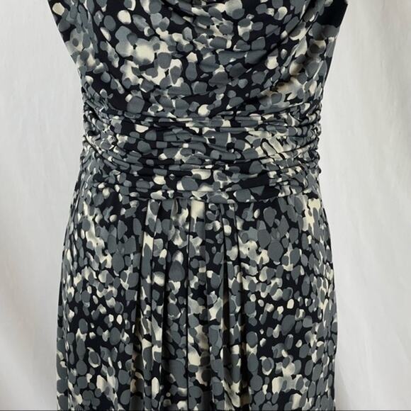 J Howard Black Gray Drape Office To Date Night Feminine Dress NWOT Size 10 - Picture 4 of 12